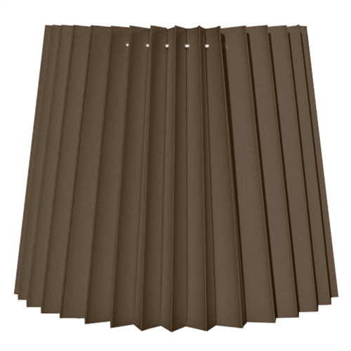 Plissé cylinder 24x25x29 T-E27 taupe bomuld uden låg